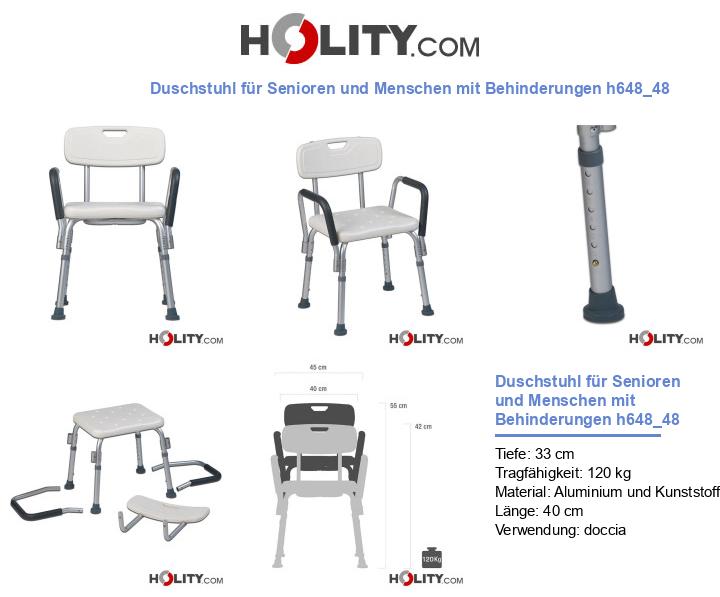 Duschstuhl für Senioren und Menschen mit Behinderungen h648_48