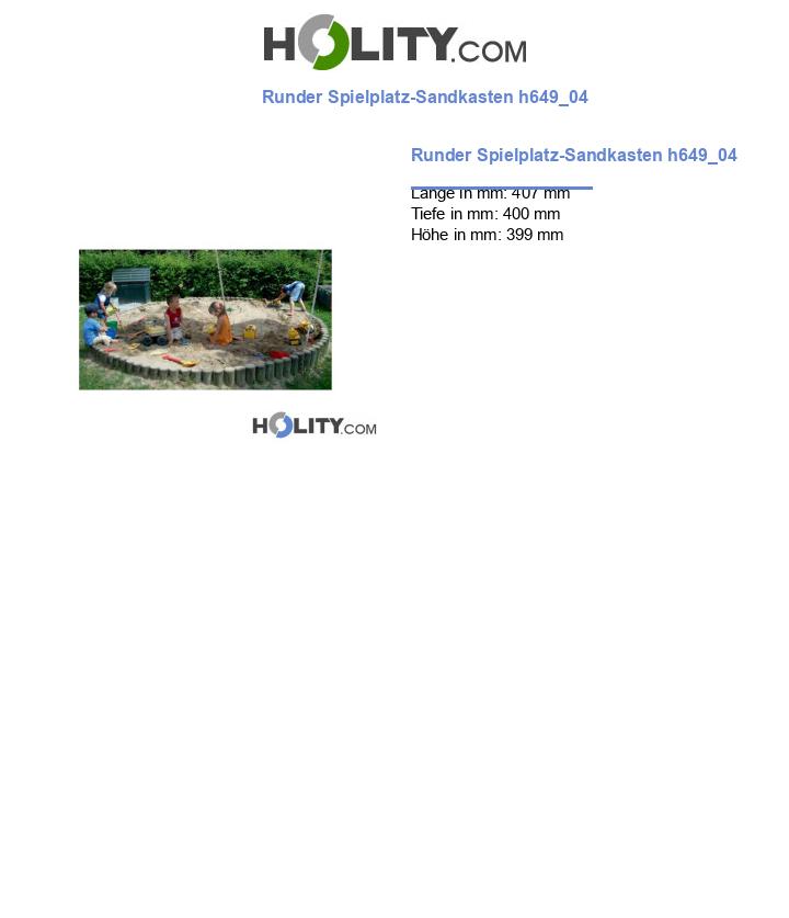 Runder Spielplatz-Sandkasten h649_04