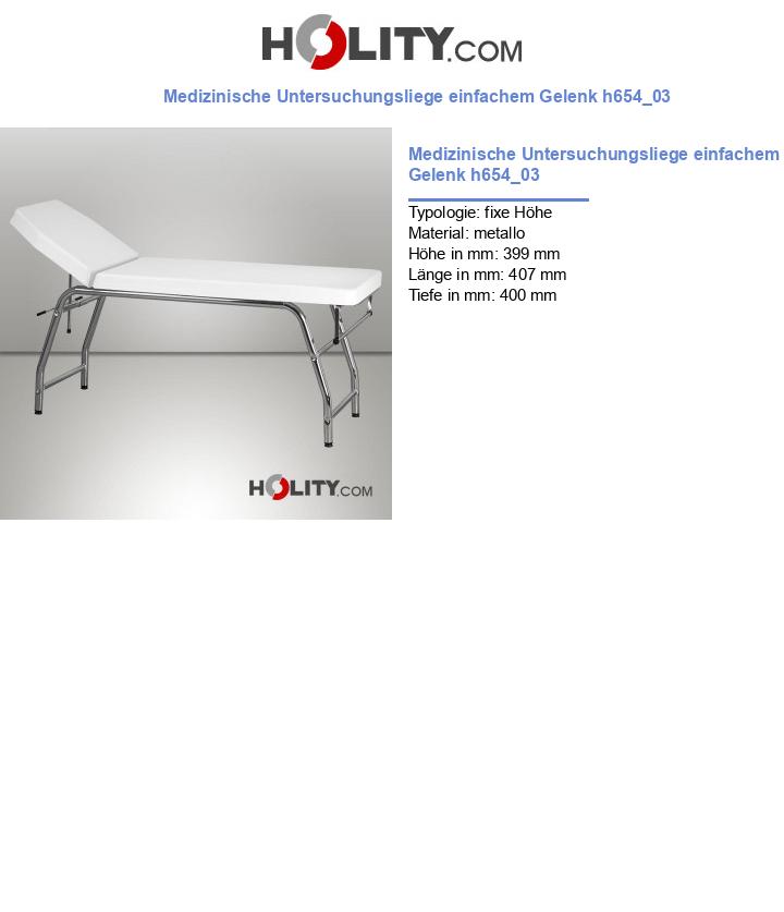 Medizinische Untersuchungsliege einfachem Gelenk h654_03