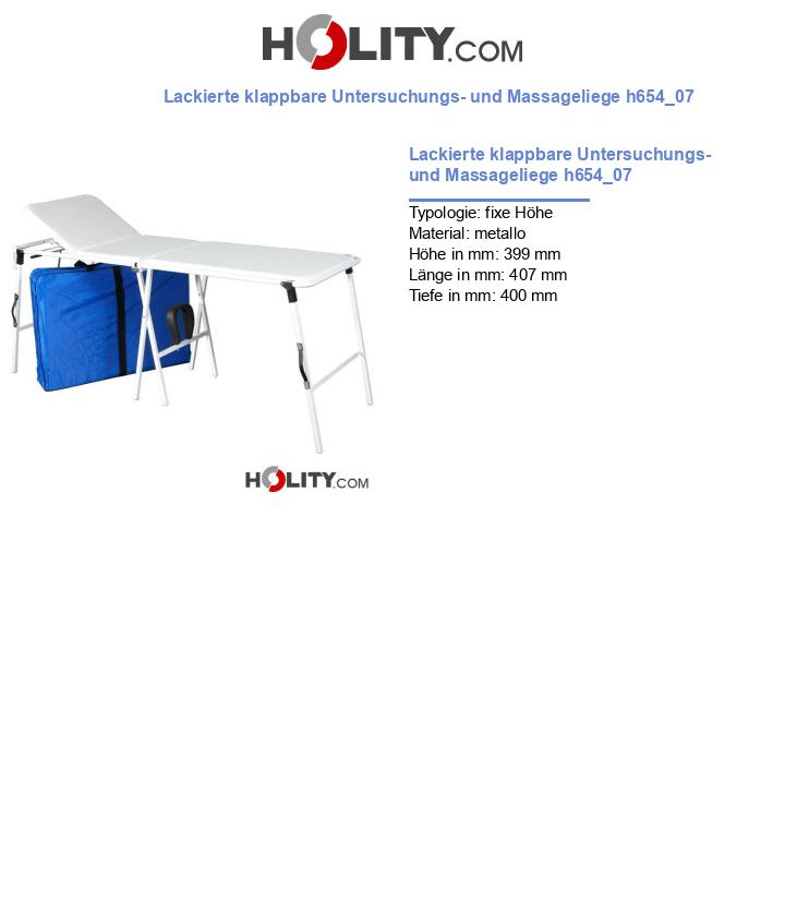 Lackierte klappbare Untersuchungs- und Massageliege h654_07