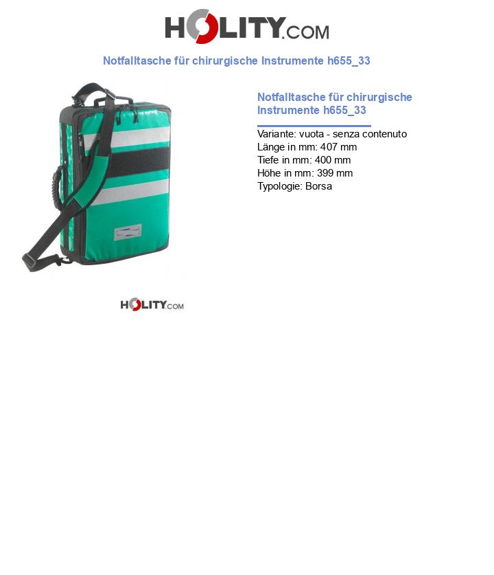 Notfalltasche für chirurgische Instrumente h655_33