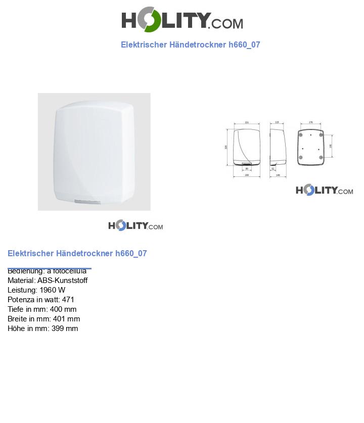 Elektrischer Händetrockner h660_07