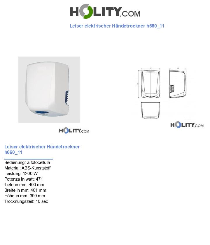 Leiser elektrischer Händetrockner h660_11