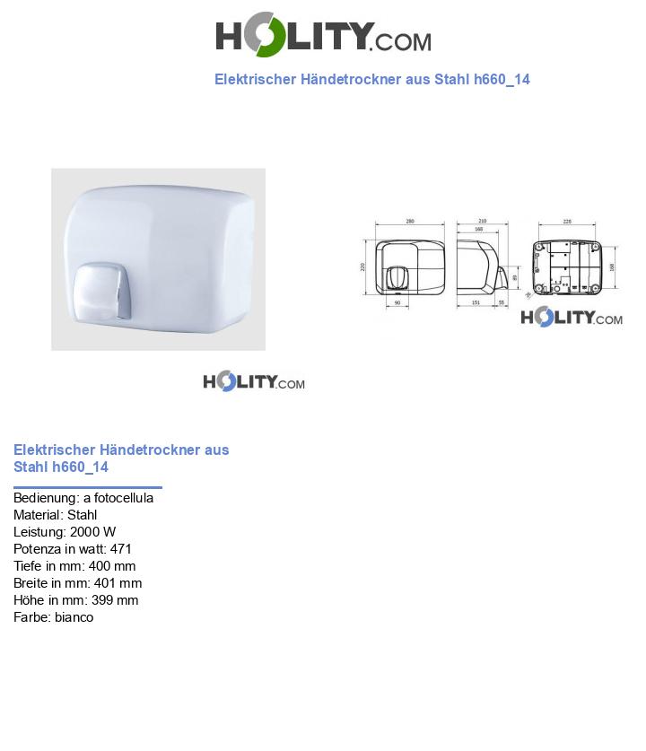 Elektrischer Händetrockner aus Stahl h660_14