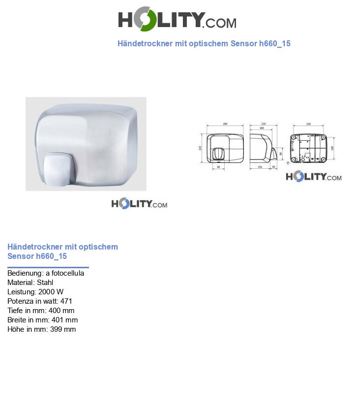 Händetrockner mit optischem Sensor h660_15