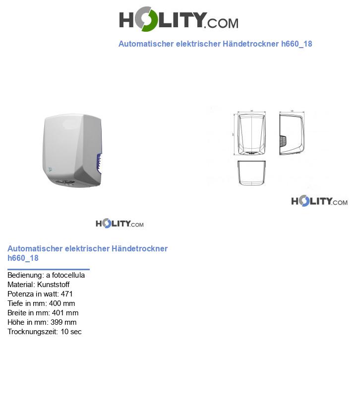 Automatischer elektrischer Händetrockner h660_18