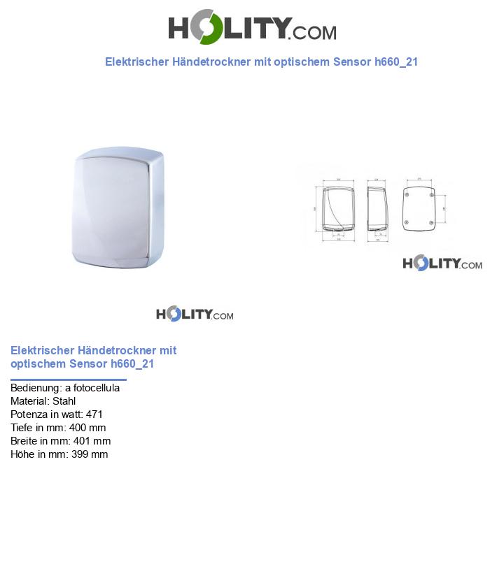 Elektrischer Händetrockner mit optischem Sensor h660_21