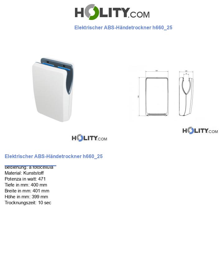 Elektrischer ABS-Händetrockner h660_25