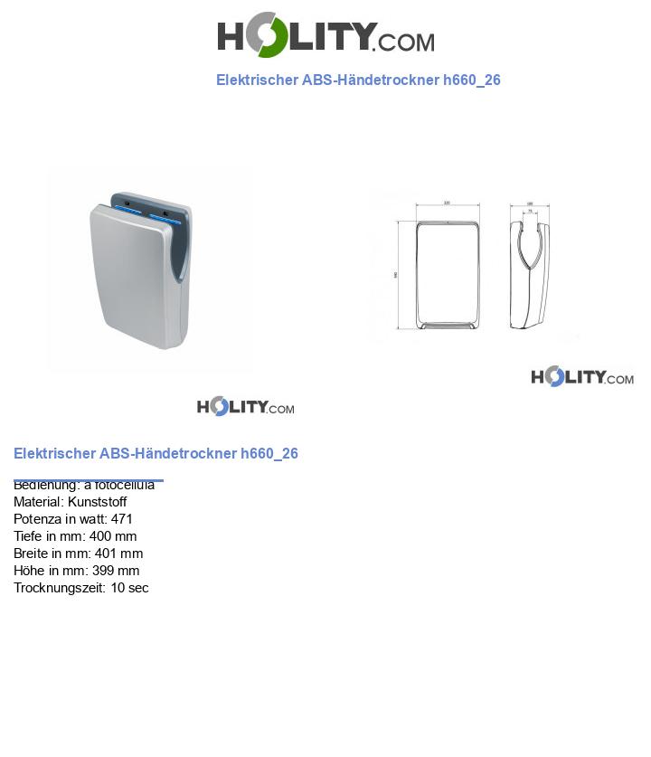 Elektrischer ABS-Händetrockner h660_26