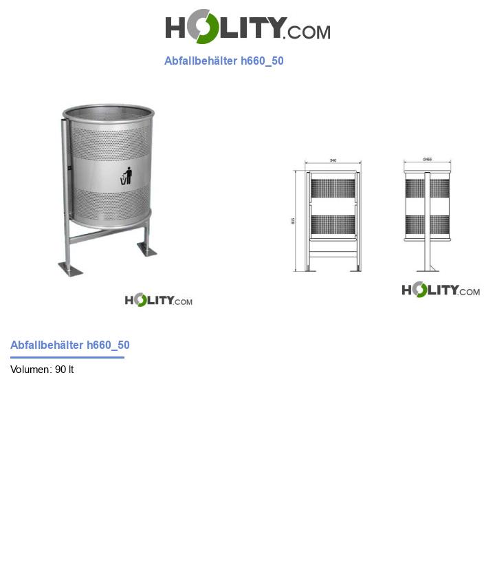 Abfallbehälter h660_50