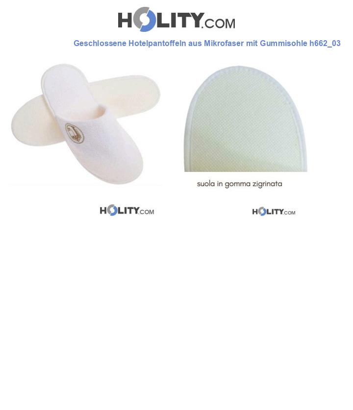 Geschlossene Hotelpantoffeln aus Mikrofaser mit Gummisohle h662_03