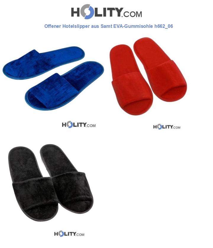 Offener Hotelslipper aus Samt EVA-Gummisohle h662_06