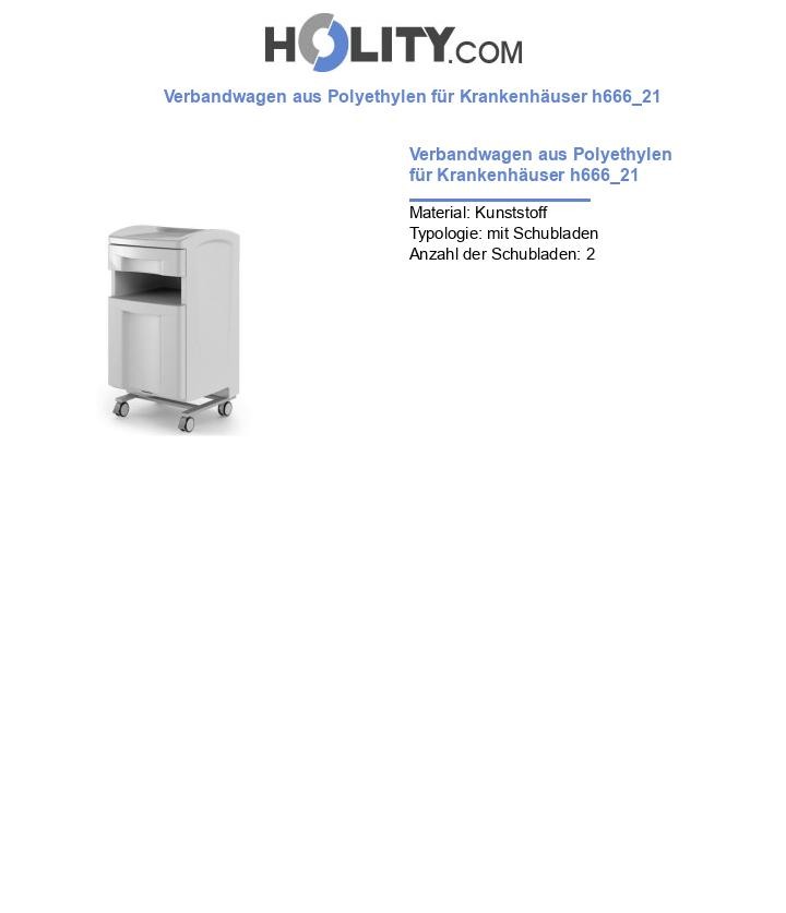 Verbandwagen aus Polyethylen für Krankenhäuser h666_21