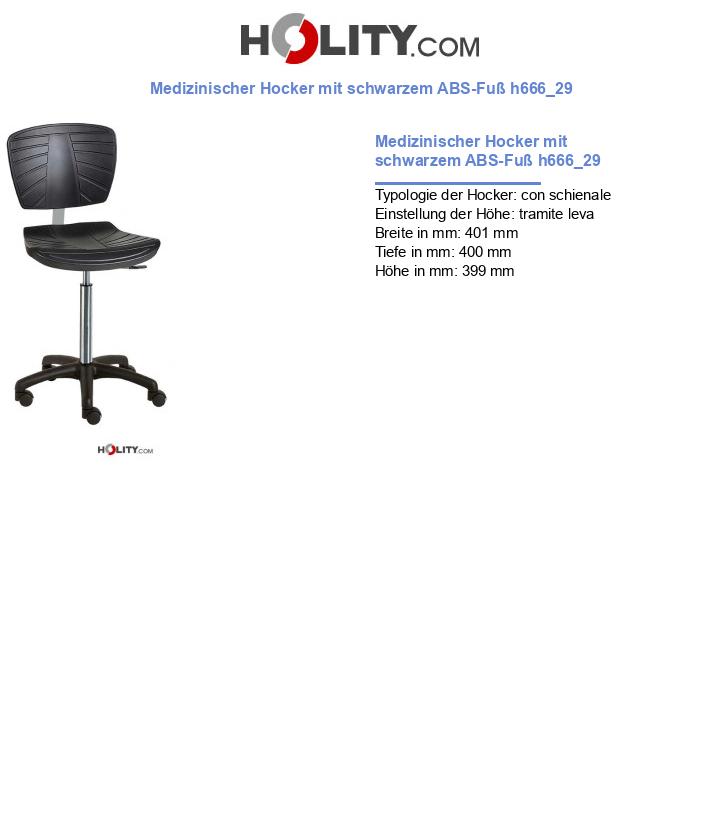 Medizinischer Hocker mit schwarzem ABS-Fuß h666_29