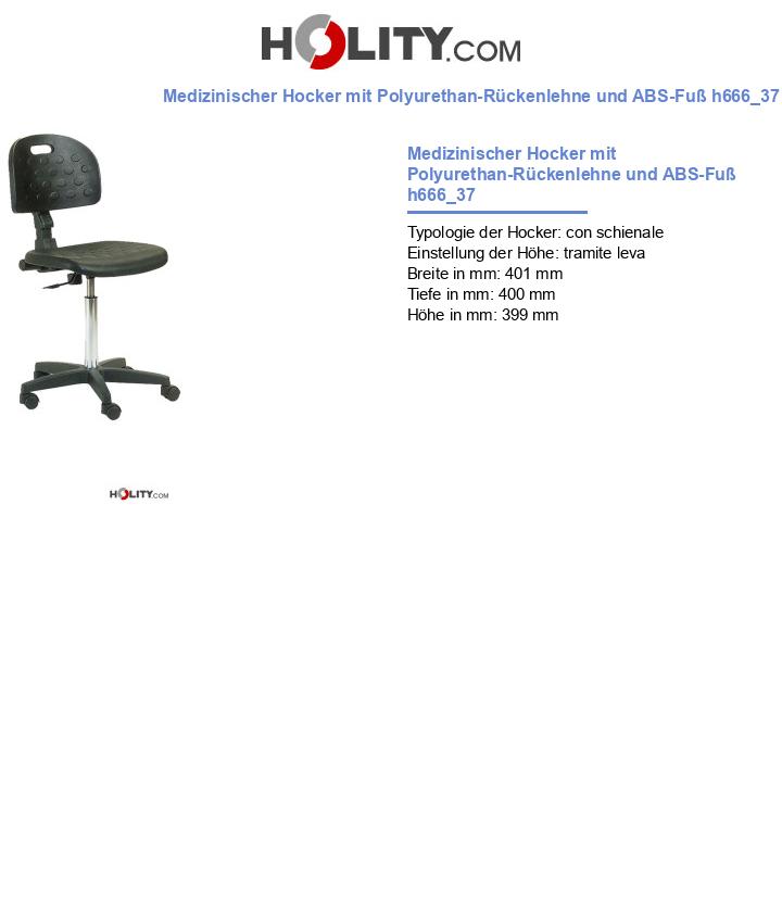 Medizinischer Hocker mit Polyurethan-Rückenlehne und ABS-Fuß h666_37