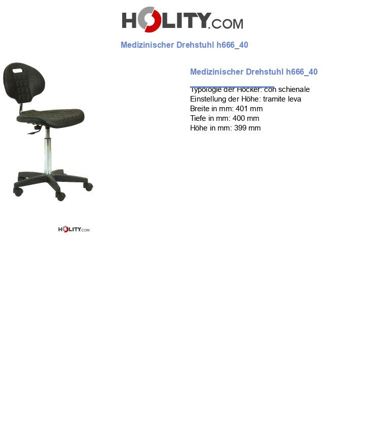Medizinischer Drehstuhl h666_40