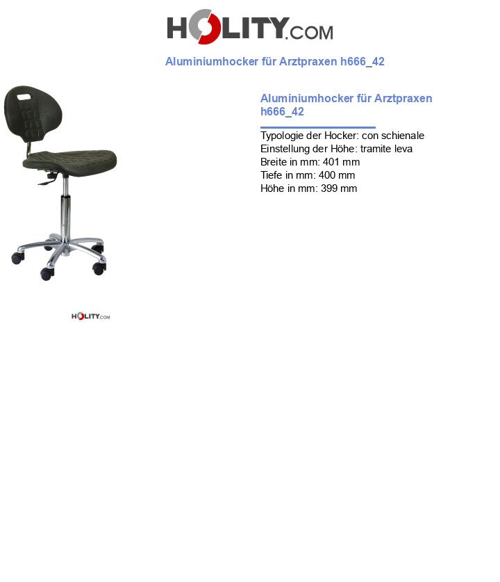 Aluminiumhocker für Arztpraxen h666_42