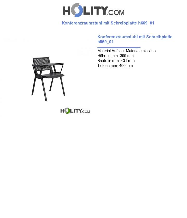 Konferenzraumstuhl mit Schreibplatte h669_01