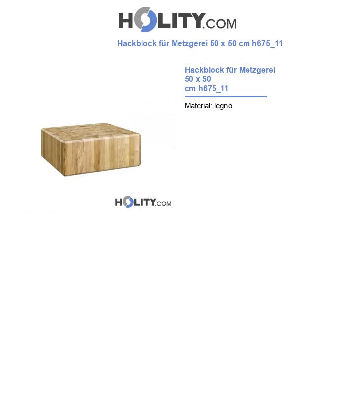 Hackblock für Metzgerei 50 x 50 cm h675_11