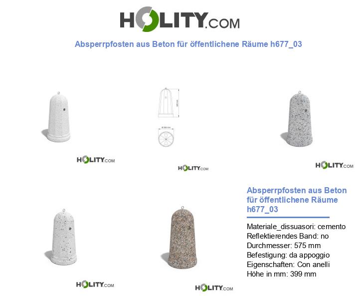 Absperrpfosten aus Beton für öffentlichene Räume h677_03