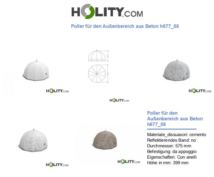 Poller für den Außenbereich aus Beton h677_08