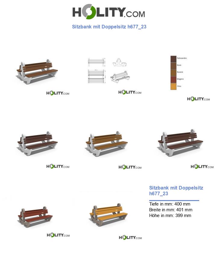 Sitzbank mit Doppelsitz h677_23
