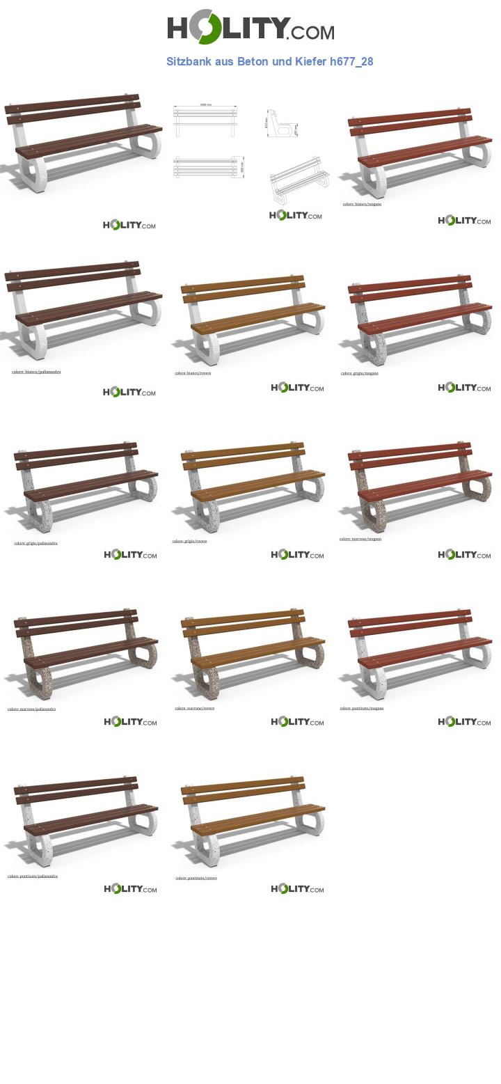 Sitzbank aus Beton und Kiefer h677_28