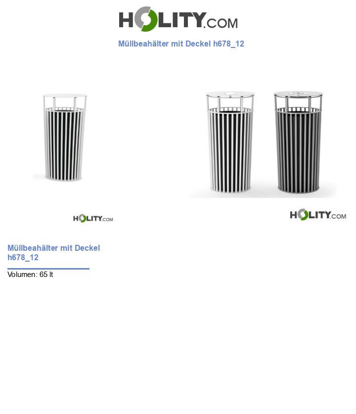 Müllbeahälter mit Deckel h678_12