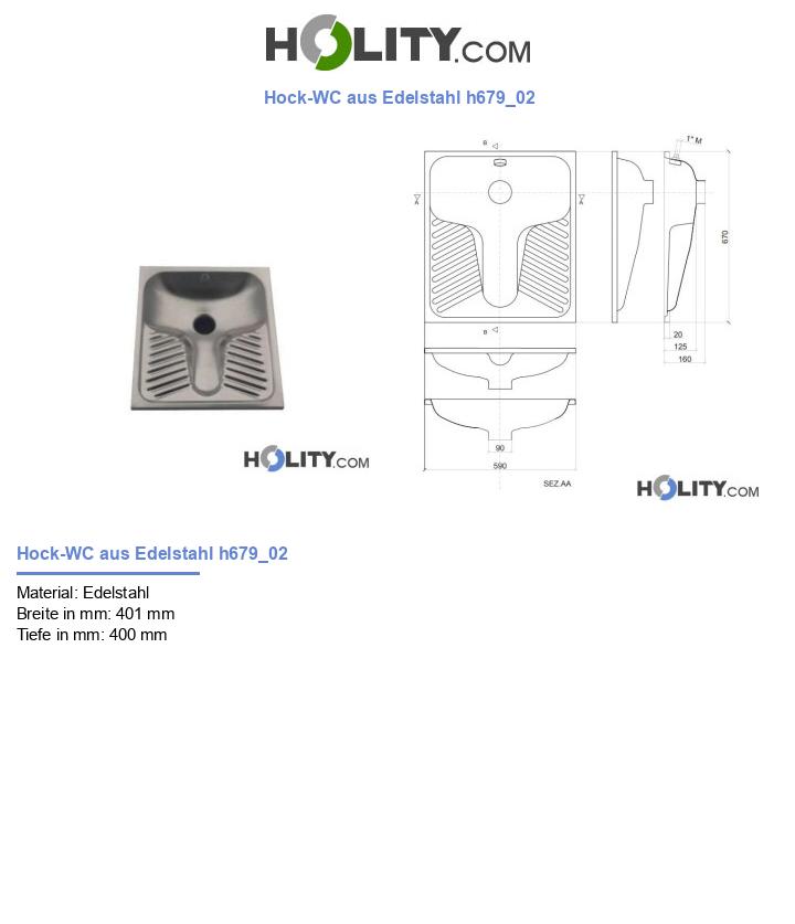 Hock-WC aus Edelstahl h679_02