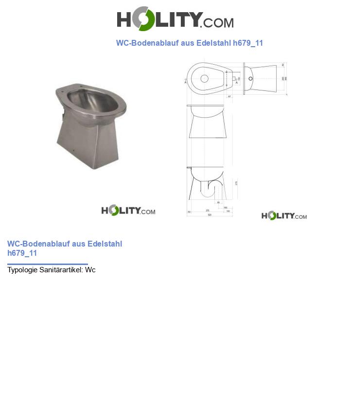 WC-Bodenablauf aus Edelstahl h679_11