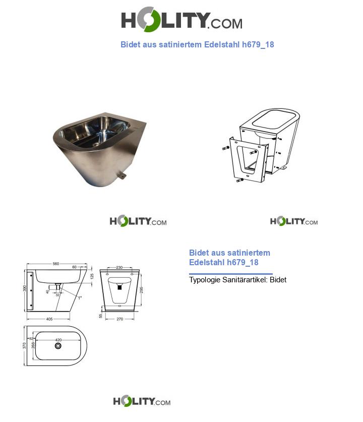 Bidet aus satiniertem Edelstahl h679_18