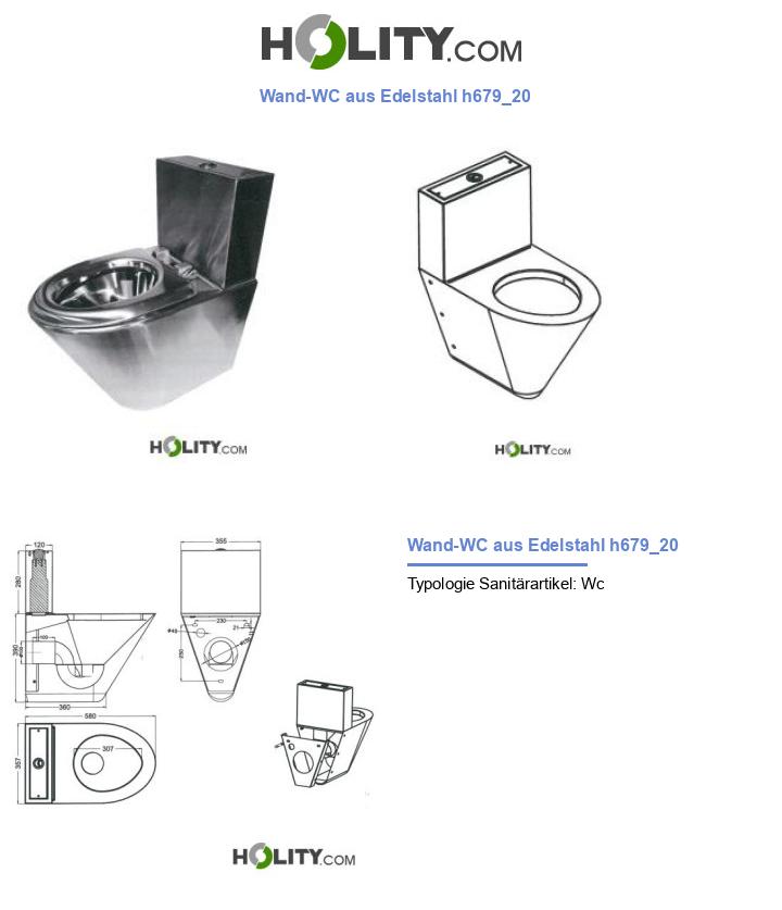 Wand-WC aus Edelstahl h679_20