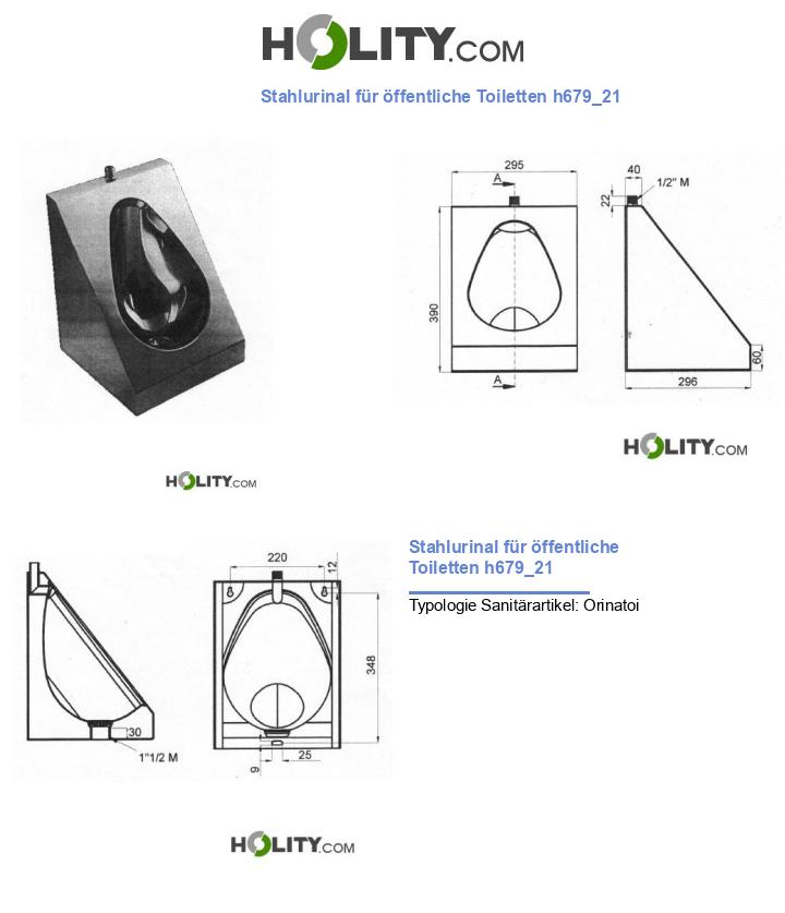 Stahlurinal für öffentliche Toiletten h679_21