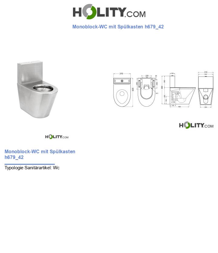 Monoblock-WC mit Spülkasten h679_42