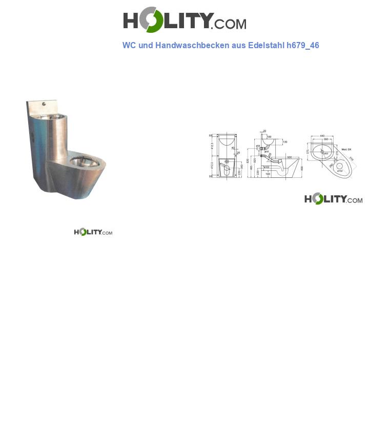 WC und Handwaschbecken aus Edelstahl h679_46