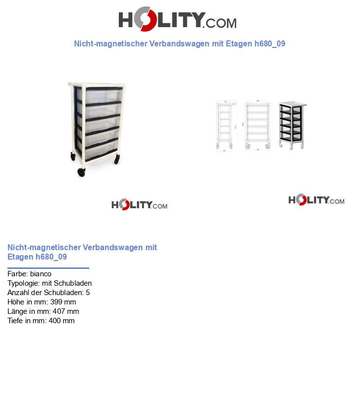 Nicht-magnetischer Verbandswagen mit Etagen h680_09