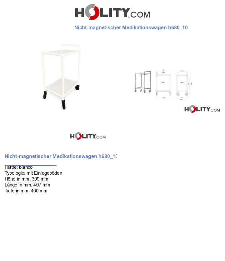 Nicht-magnetischer Medikationswagen h680_10