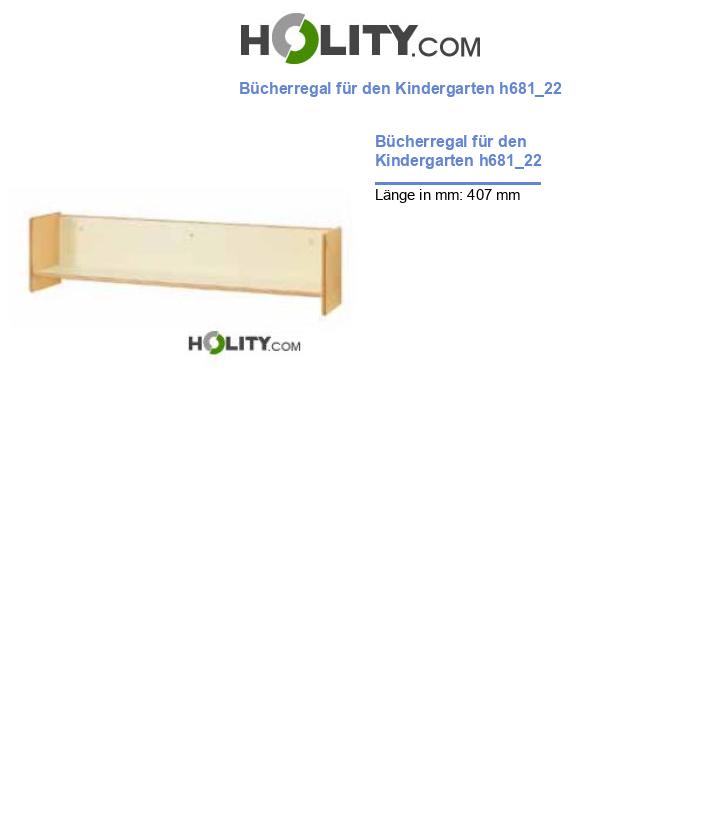 Bücherregal für den Kindergarten h681_22