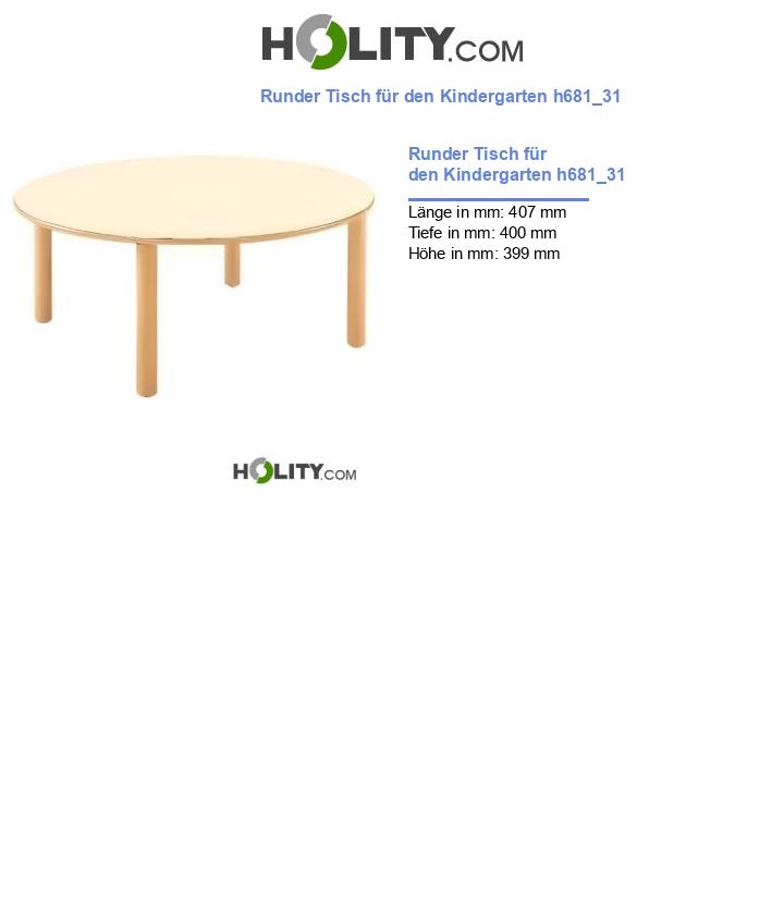 Runder Tisch für den Kindergarten h681_31
