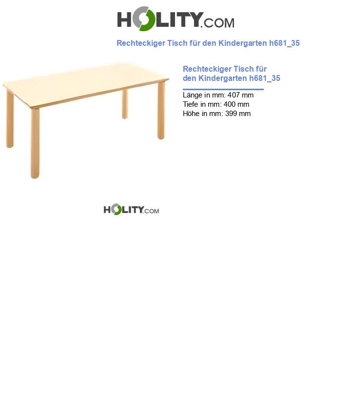 Rechteckiger Tisch für den Kindergarten h681_35