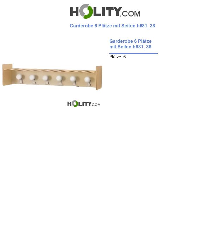 Garderobe 6 Plätze mit Seiten h681_38