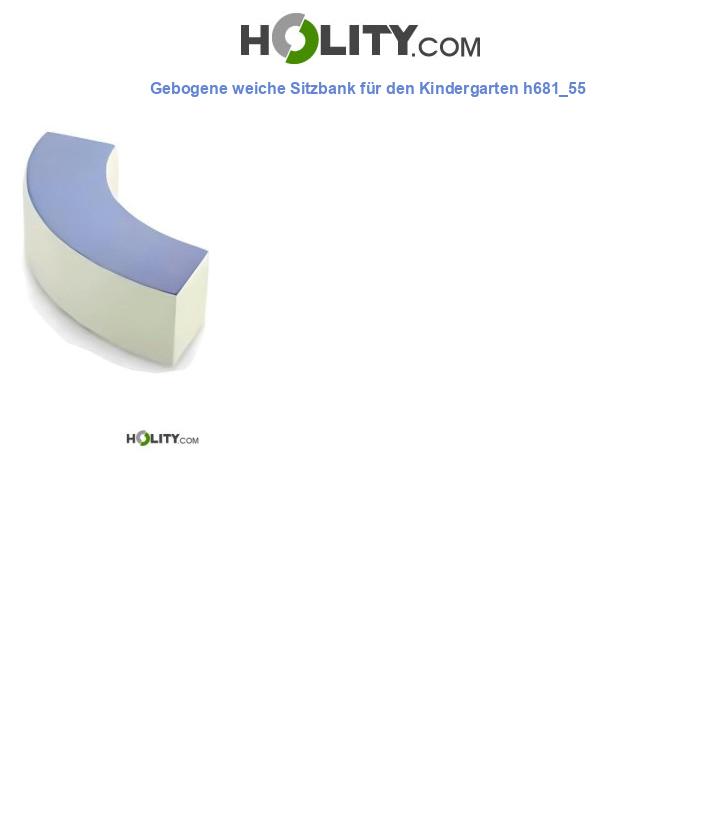Gebogene weiche Sitzbank für den Kindergarten h681_55