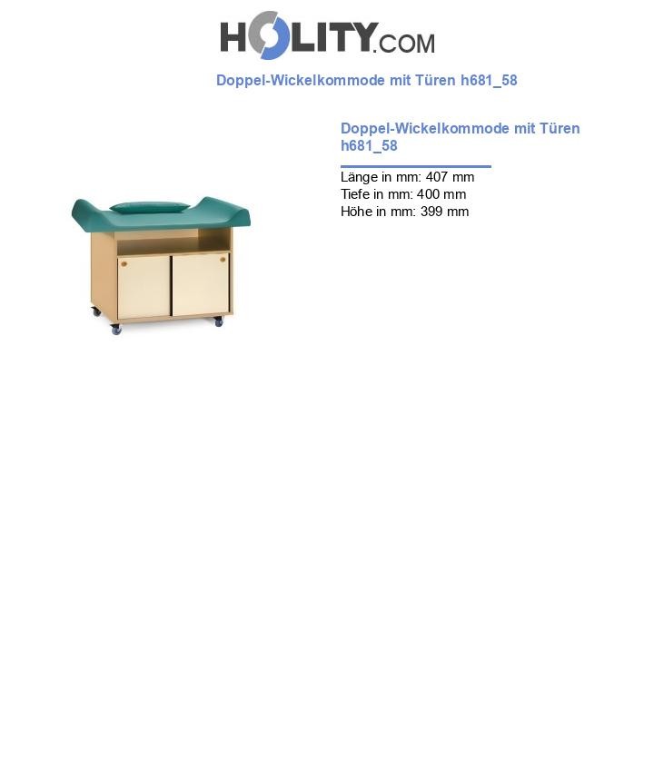 Doppel-Wickelkommode mit Türen h681_58