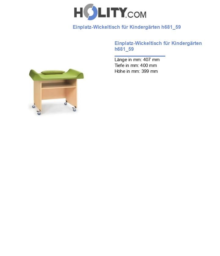 Einplatz-Wickeltisch für Kindergärten h681_59