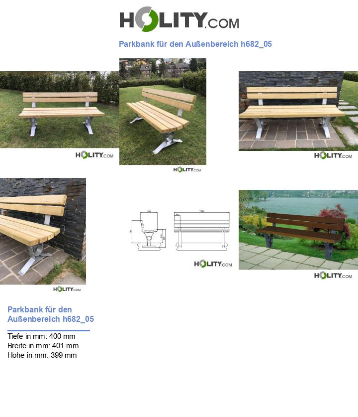 Parkbank für den Außenbereich h682_05