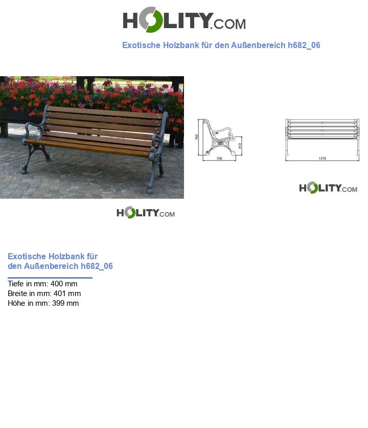 Exotische Holzbank für den Außenbereich h682_06
