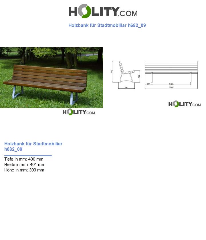 Holzbank für Stadtmobiliar h682_09
