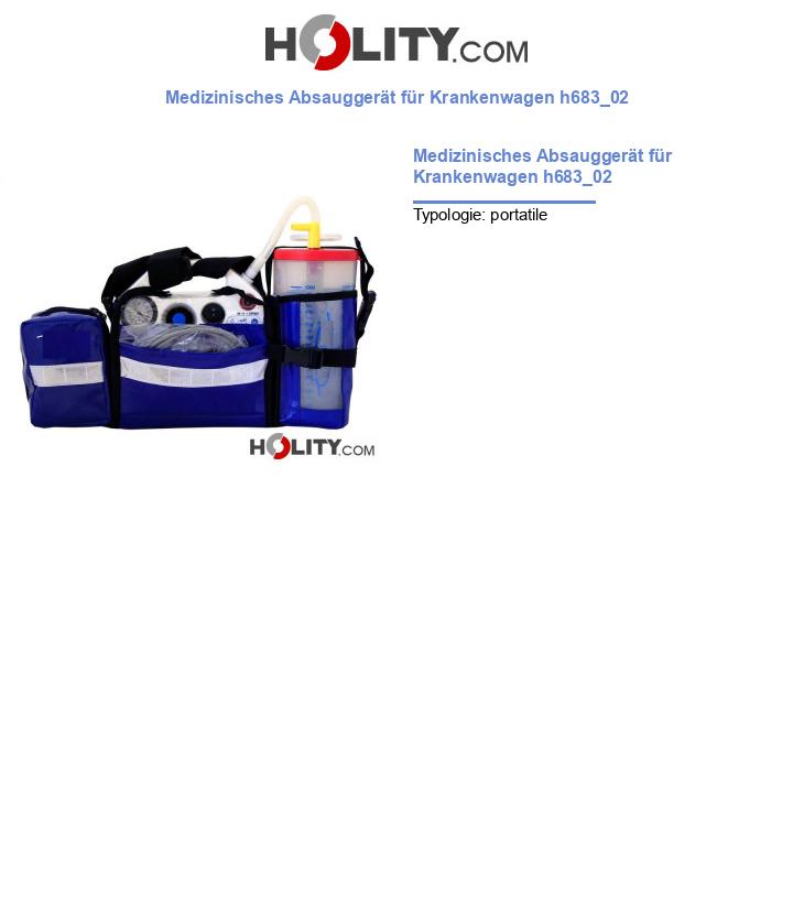 Medizinisches Absauggerät für Krankenwagen h683_02