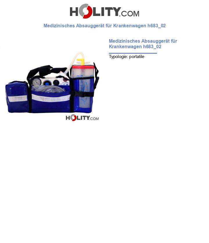 Medizinisches Absauggerät für Krankenwagen h683_02