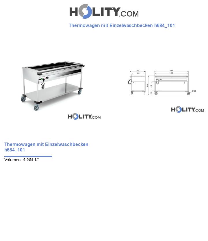 Thermowagen mit Einzelwaschbecken h684_101
